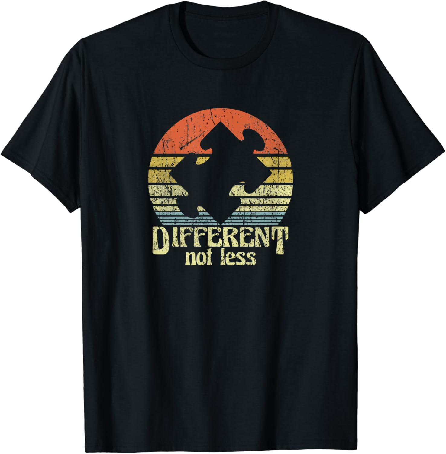 Retro Style Autism Different Not Less Shirt Awareness